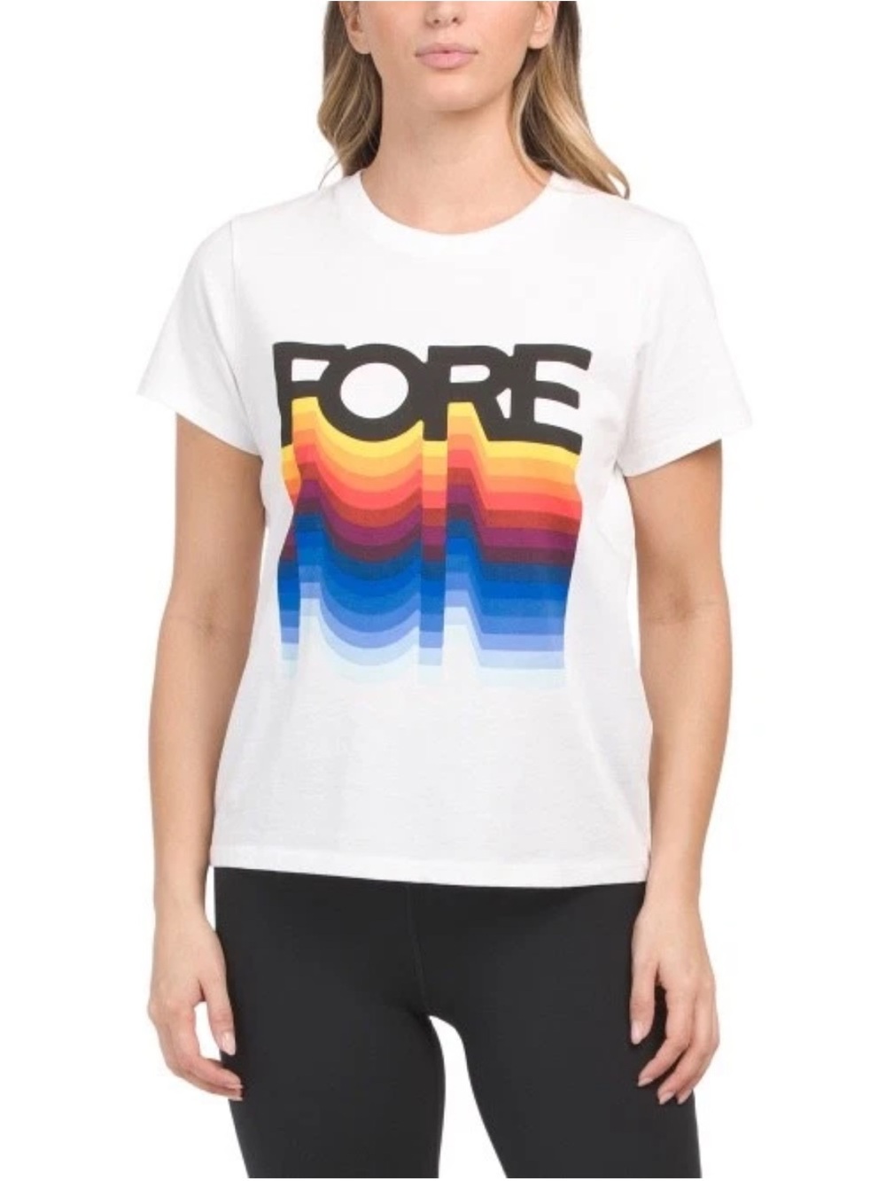 G/Fore Color Blend FORE Tee Top Size M Womens Golf T-Shirt NWT